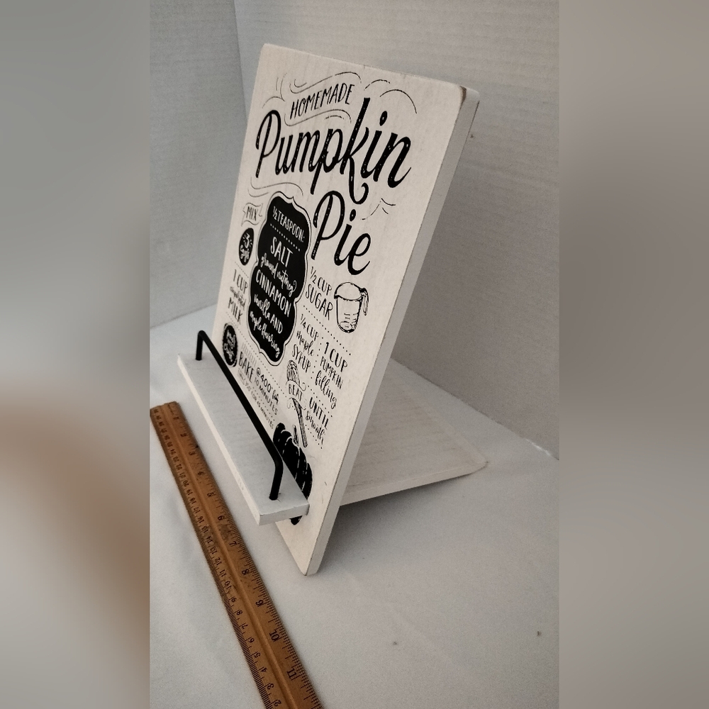White Pumpkin Pie Recipe Stand Chalk Couture